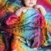 Lenny Lamb Symphony Rainbow Dark Swaddle Wrap Blanket