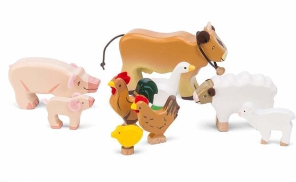 Le Toy Van Sunny Farm Wooden Animal Set