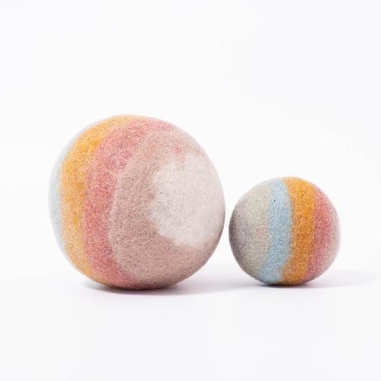 Papoose Toys Earth Felt Balls 2 Pieces