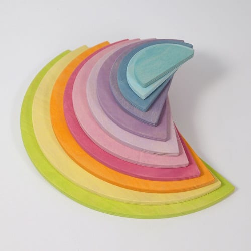 Grimms Wooden Toy Semicircles Pastel