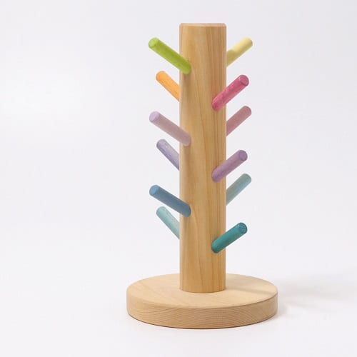 Grimms Wooden Toy Sorting Helper Tree Pastel