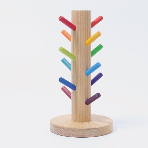 Grimms Wooden Toy Sorting Helper Tree Rainbow