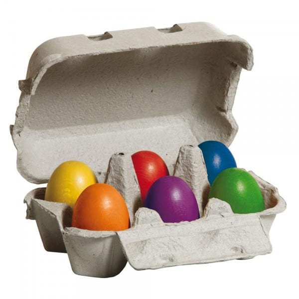 Erzi Wooden Eggs Coloured Six Pack
