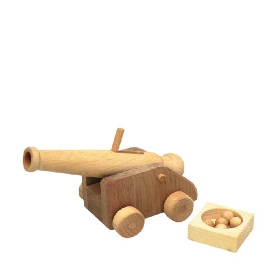 Ostheimer Wooden Toy Structure Cannon Small with Cannonballs