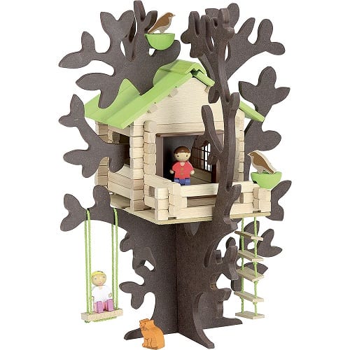 Jeujura Wooden Log Treehouse 90 Pieces