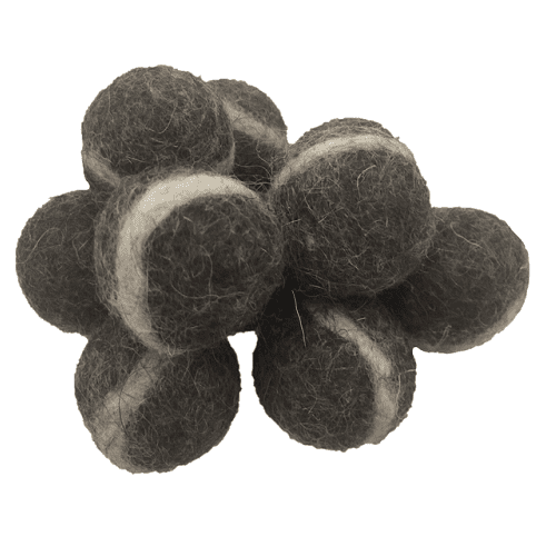 Papoose Dark Grey Felt Rock Balls 20 Pieces