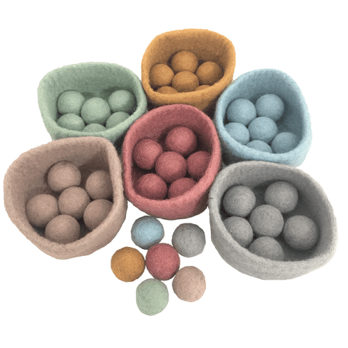 Papoose Toys Earth Balls and Bowls Set 56 Pieces