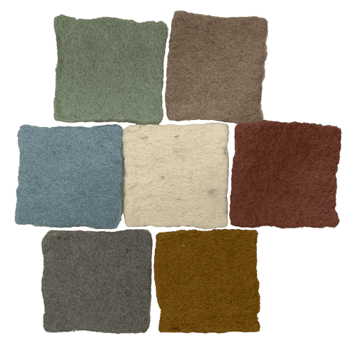 Papoose Toys Earth Felt Squares 7 Pieces
