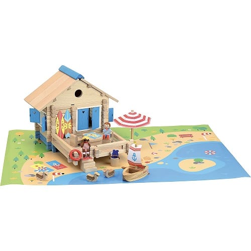 Jeujura Wooden Toy Waterside House 120 Pieces