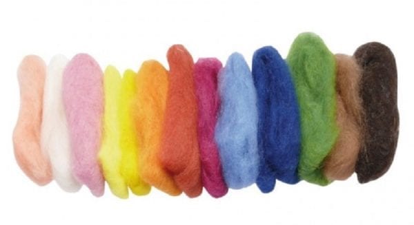 Gluckskafer Felting Wool 15 Colours Plant Dyed