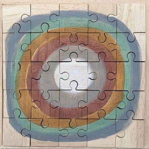 Papoose Wooden Puzzle Earth Moon 25 Pieces