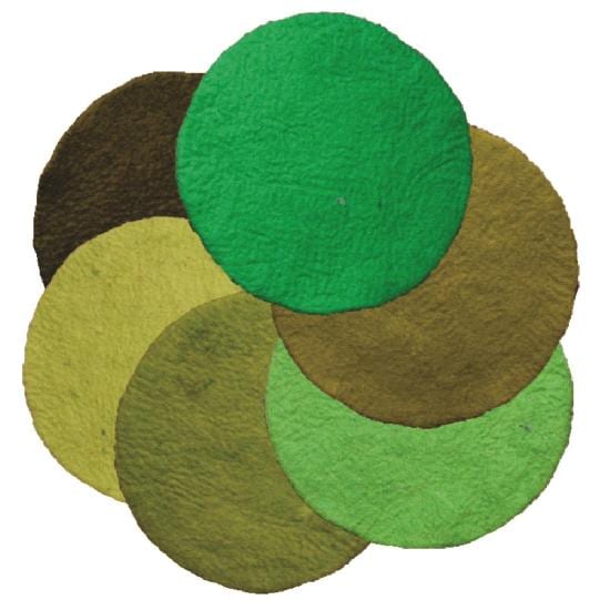 Papoose Round Mats Felted Wool 6 Pieces