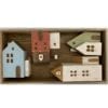 Papoose Toys Wood Town Houses Set 10 Pieces