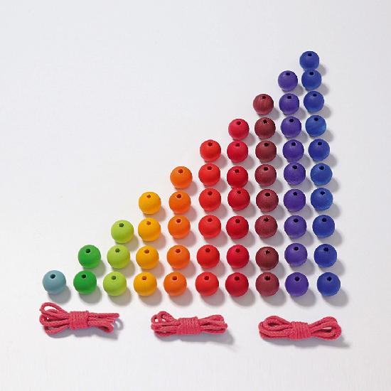 Grimm's Wooden Toys Colourful Bead Stair