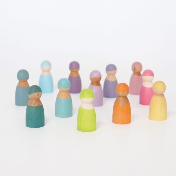 Grimm's Wooden Toys New Pastel Rainbow Friends