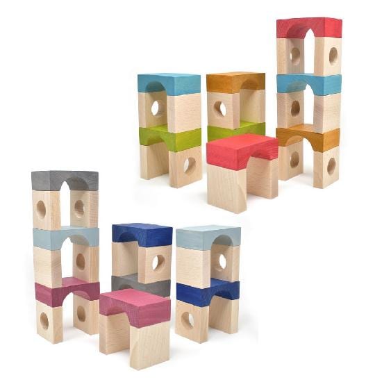 Lubulona Wooden Toy Tunnel Blocks Mega Pack