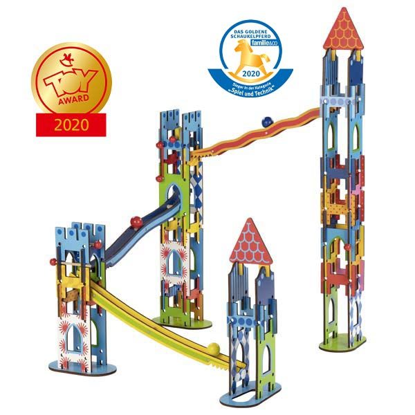 Goki Wooden Toy Knight's Castle Ball Track
