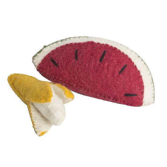 Papoose Felted Wool Banana & Watermelon