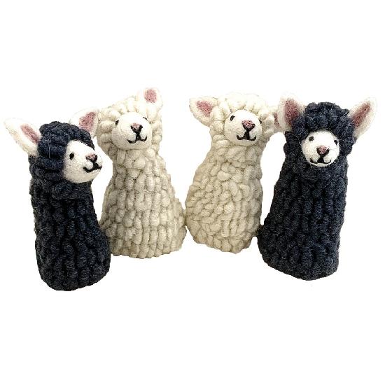 Papoose Toys Felt Sheep Finger Puppets