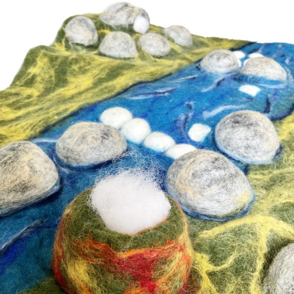 Papoose Toys Felted Wool Jurassic Play Mat