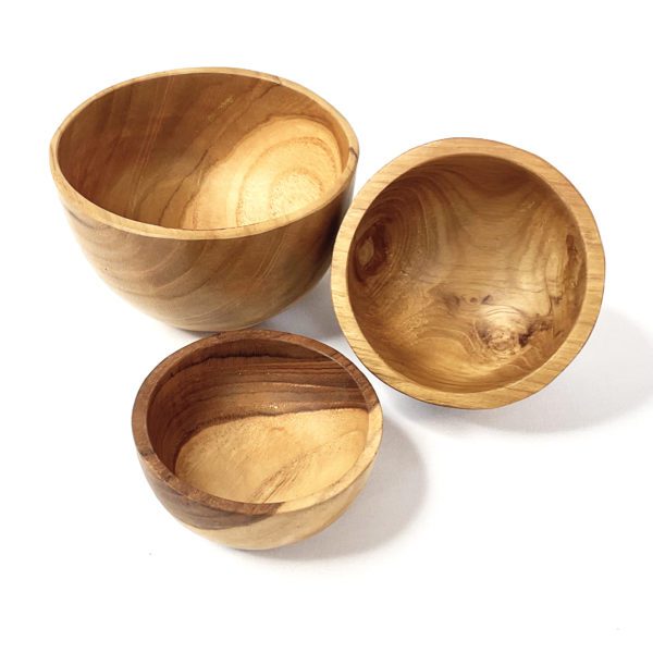 Papoose Toys Wood Baby Bowls 6 Pieces