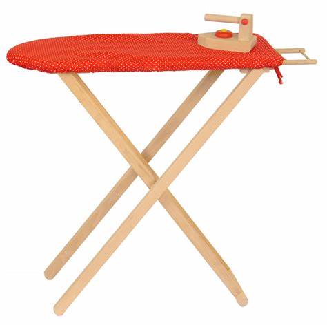 Drewart Wooden Toy Ironing Board with Iron