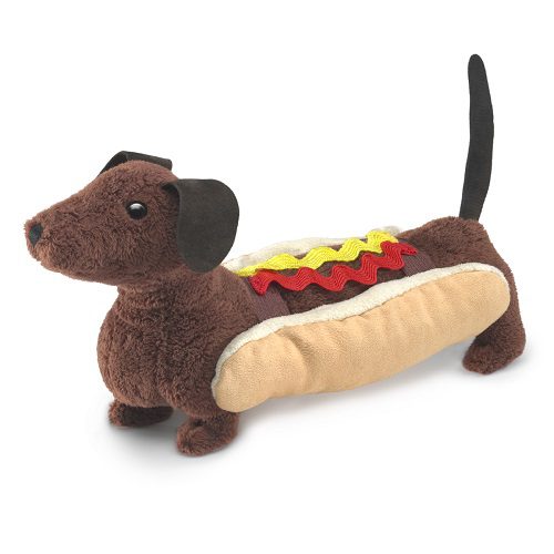 Folkmanis Puppet Dachshund Hot Dog