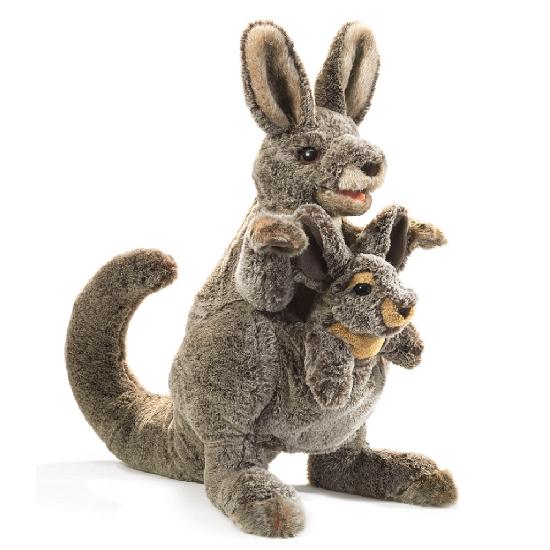 Folkmanis Puppet Kangaroo with Joey